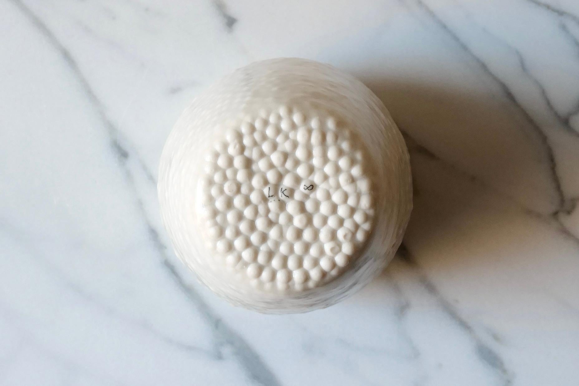 Contemporary White Caviar Porcelain Tumbler by Lana Kova