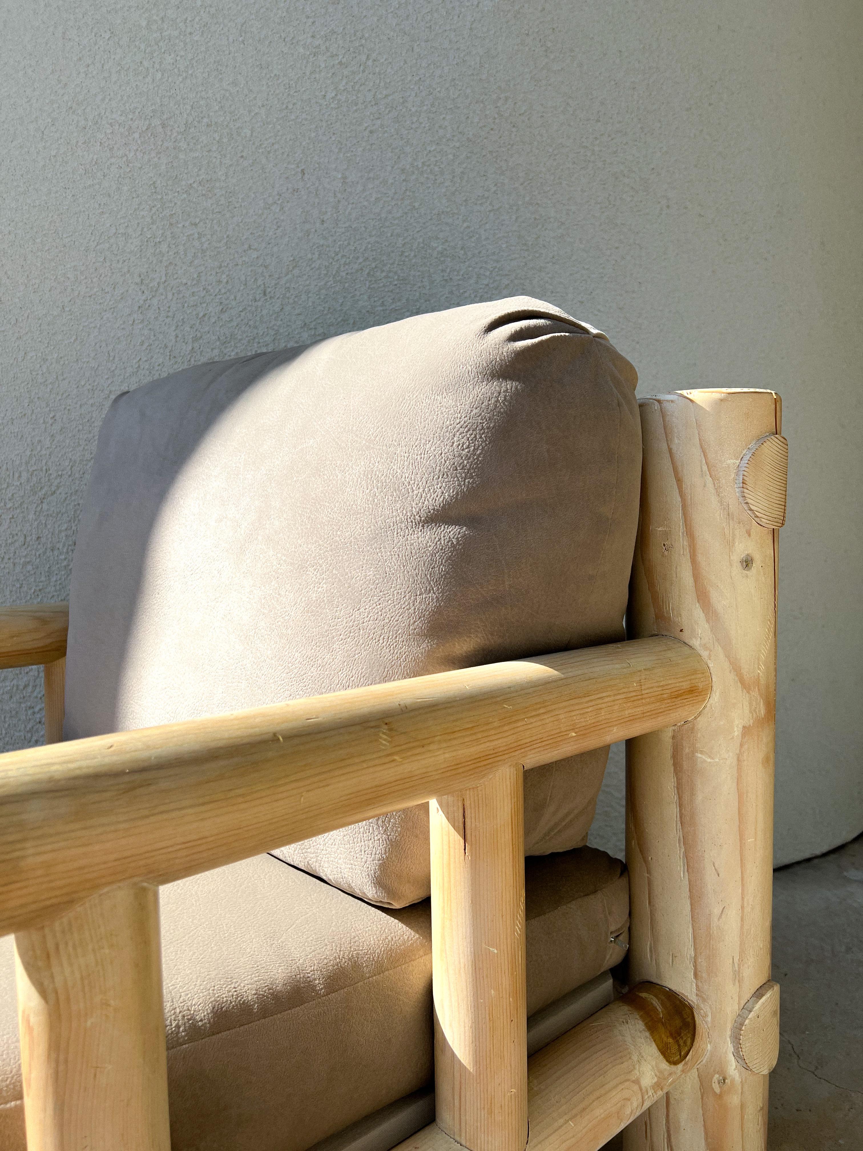 White Cedar Log Lounge Chair 6