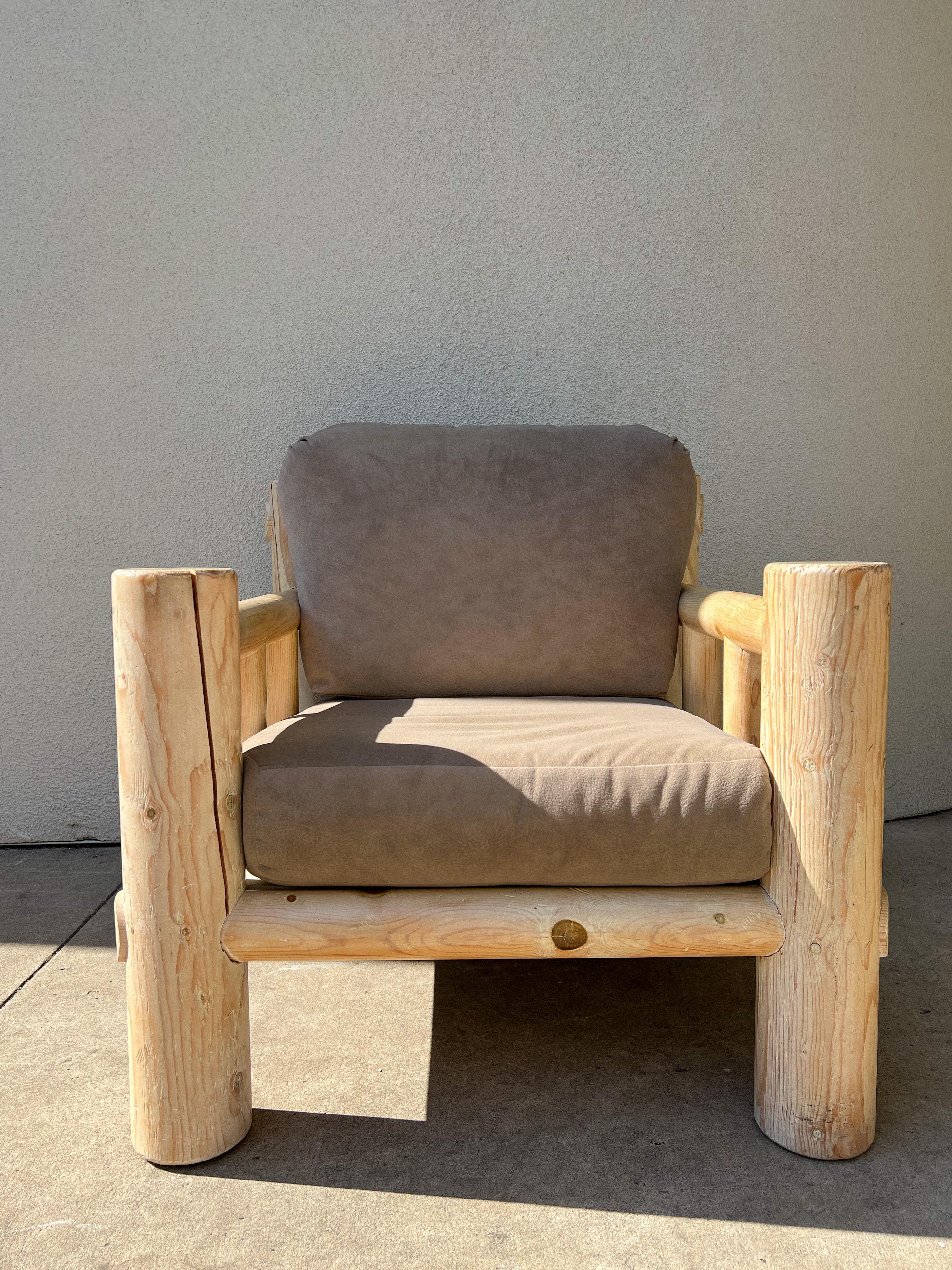 White Cedar Log Lounge Chair 1