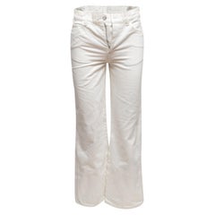 White Celine Bootcut Jeans Size 26