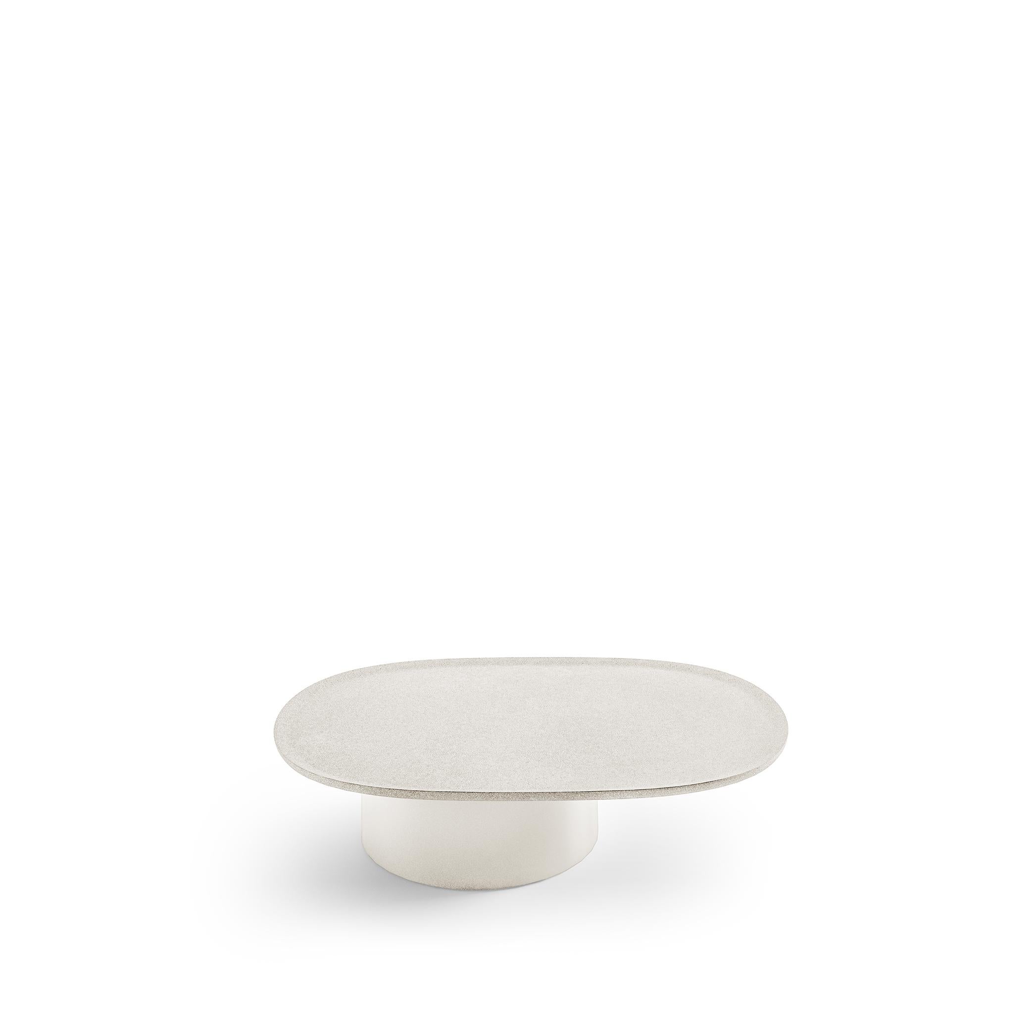 Ovaler Couchtisch aus weißem Zement Molteni&C von Vincent Van Duysen Design  - Louisa (Moderne) im Angebot