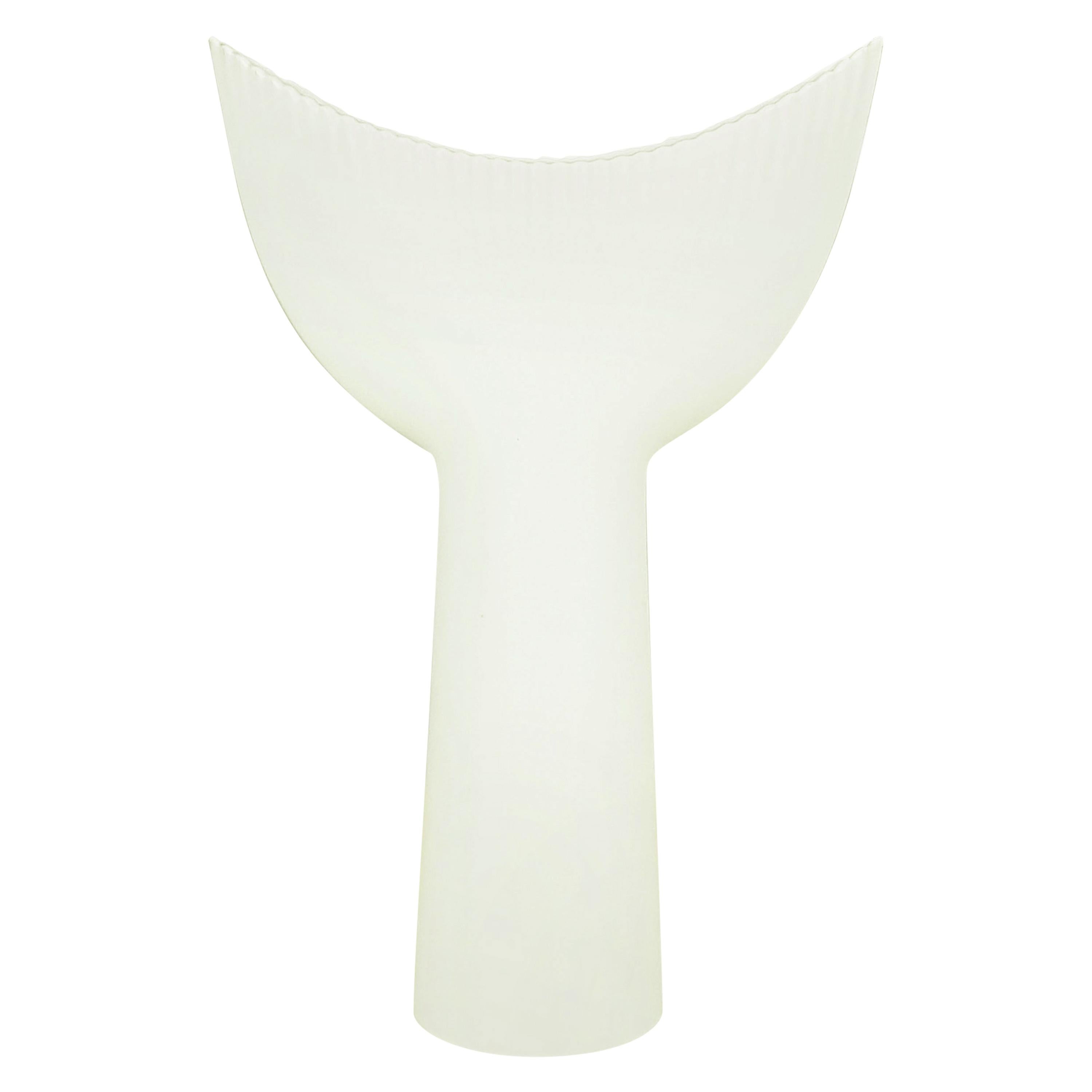 White Ceramic 1960s Vase "Shark Tooth" by T. Wirkkala for Rosenthal Studio Linie