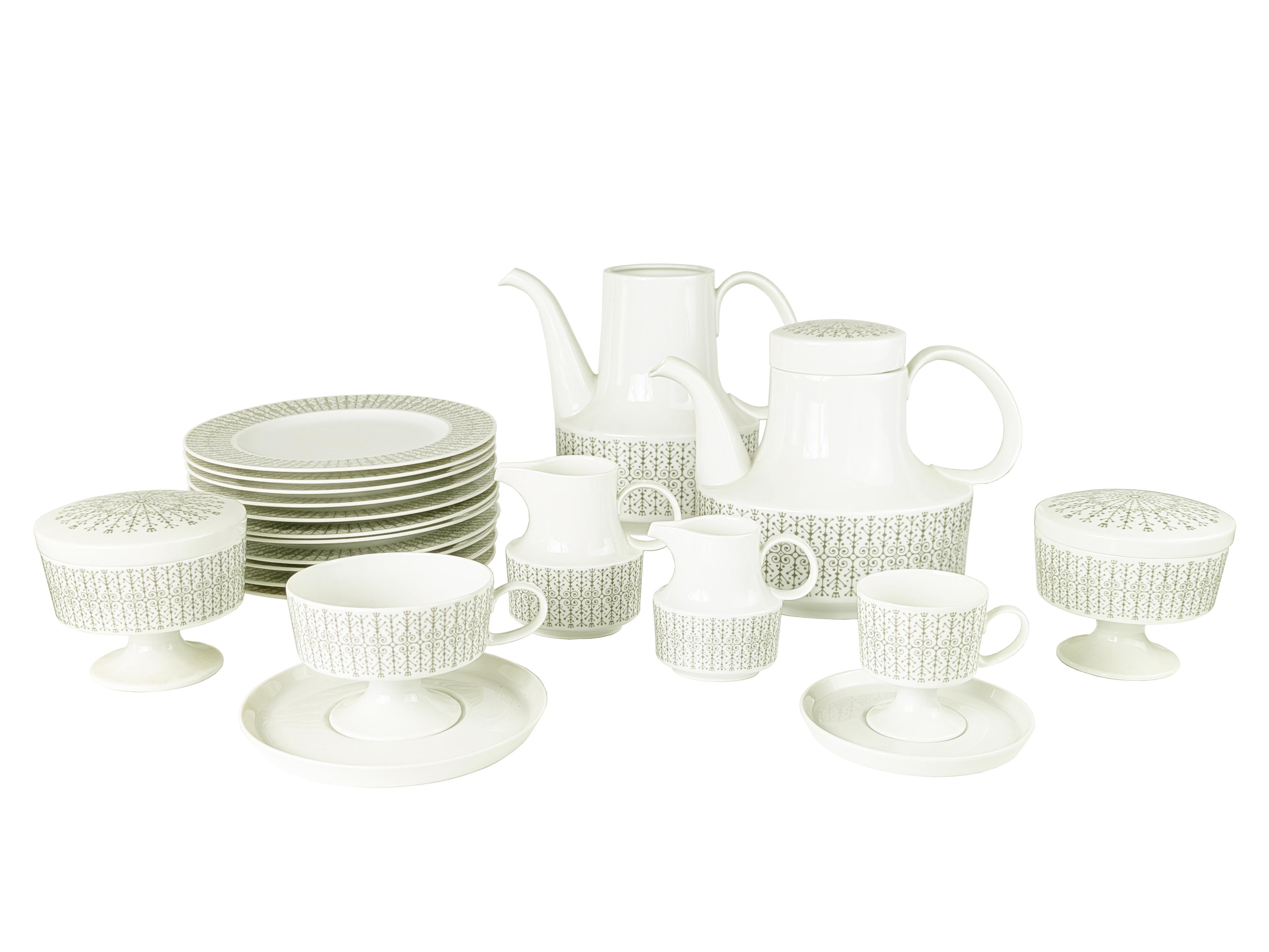 12-teiliges Kaffee- und Teeservice aus weißer Keramik aus den 60er Jahren von Wirkkala für Rosenthal im Angebot 3