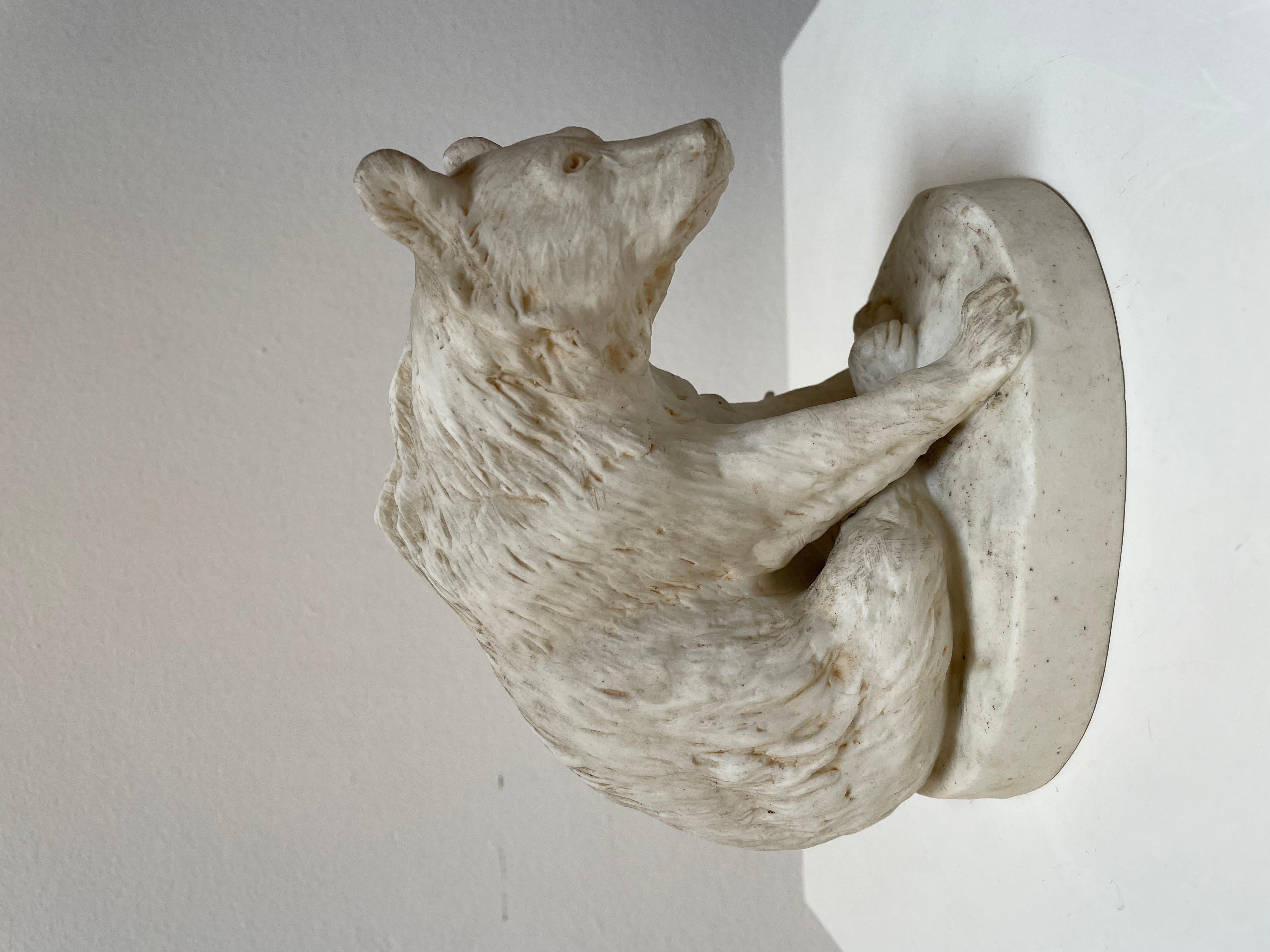 White Ceramic Bear Sculpture by Stellmacher Teplitz, 19th Century For Sale 5