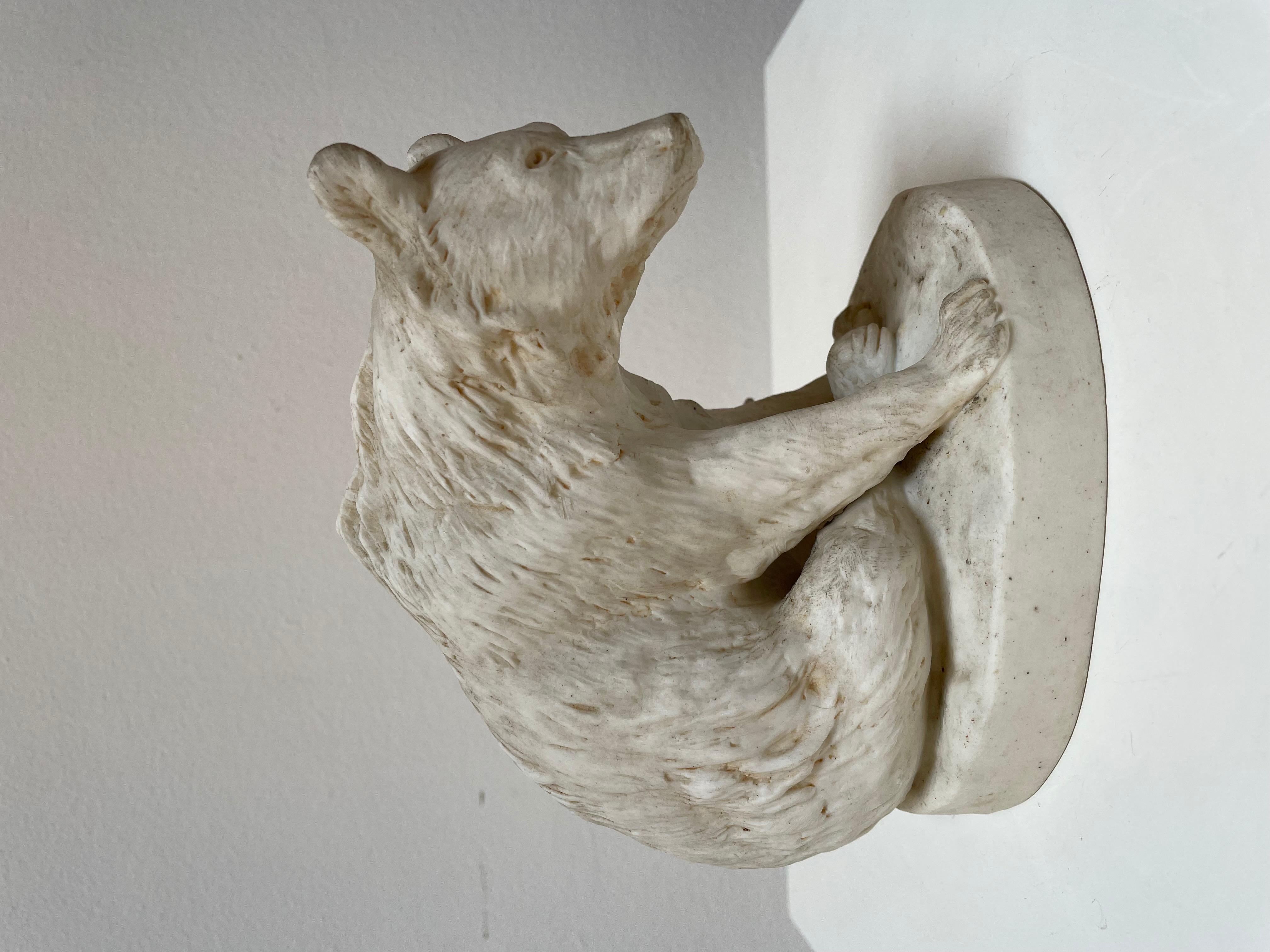 White Ceramic Bear Sculpture by Stellmacher Teplitz, 19th Century For Sale 6