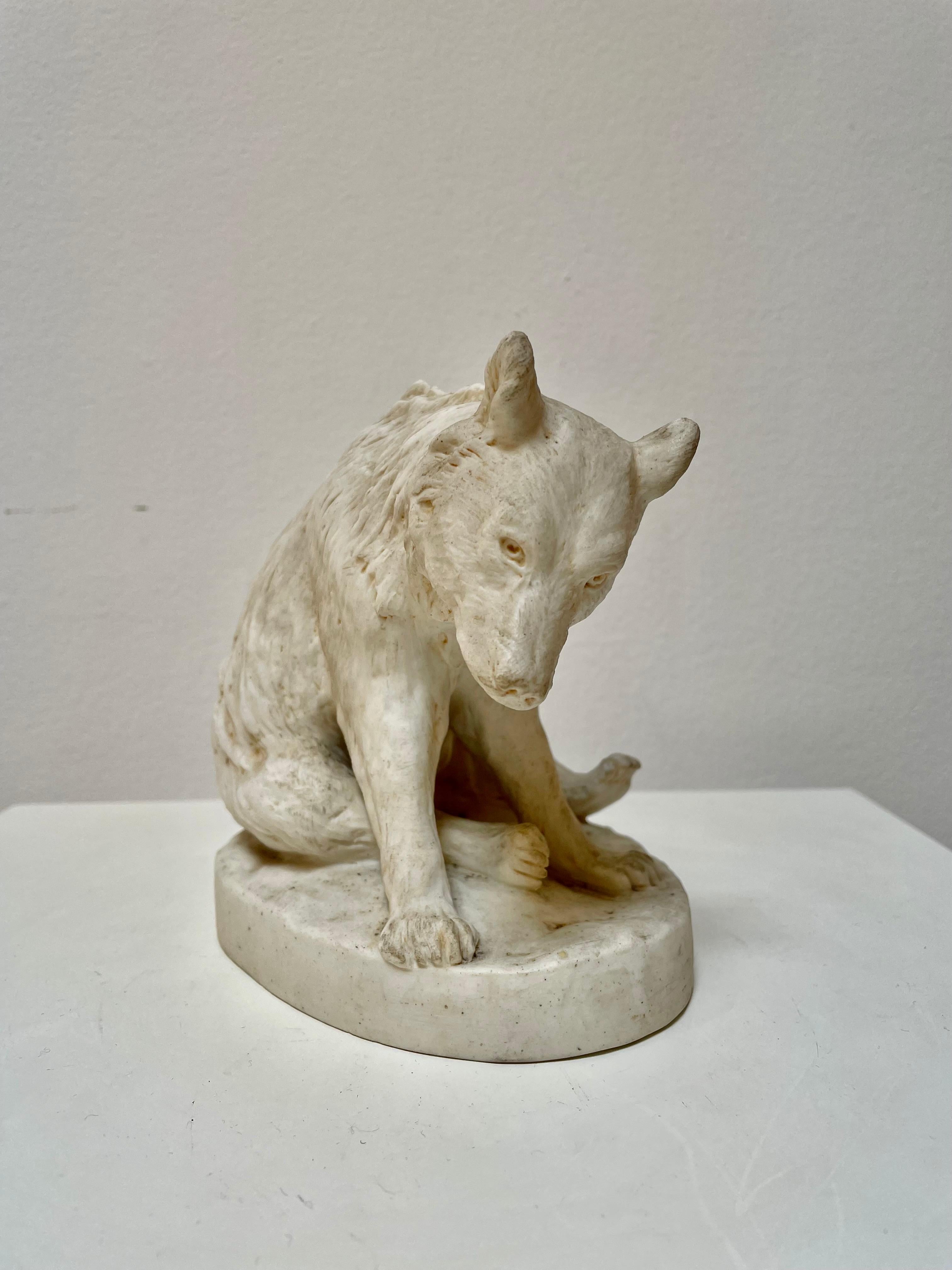 White ceramic bear by Stellmacher Teplitz, 19th century
Ceramic biscuit.
 