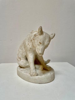 White Ceramic Bear Sculpture by Stellmacher Teplitz, 19th Century