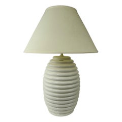 Retro White Ceramic Beehive Lamp Made in Italy for Tyndale