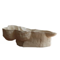 Sculptural Stoneware Large Serving Bowl or Low Centerpiece
