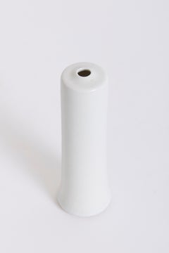 White Ceramic Bud Vase by Pierre Devie (B. 1938)