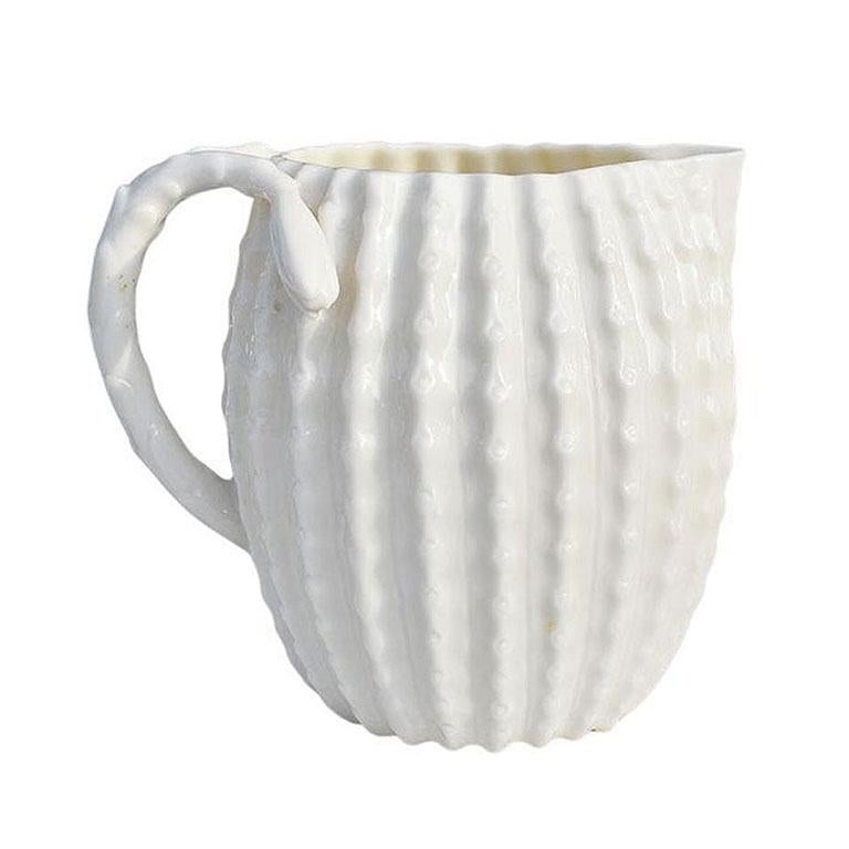 Bohème Crémier à café et crémier en céramique blanche Cactus en vente