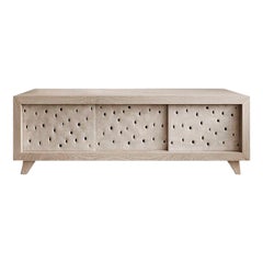 White Ceramic Contemporary Cabinet by Faina
