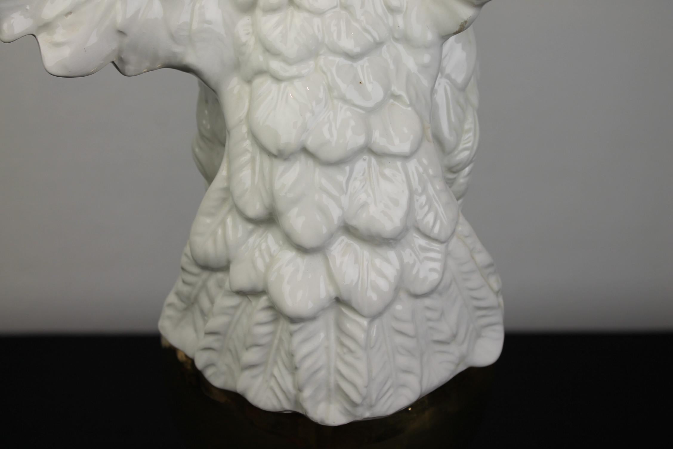 White Ceramic Eagle Sculpture, Italy, 1970s 7