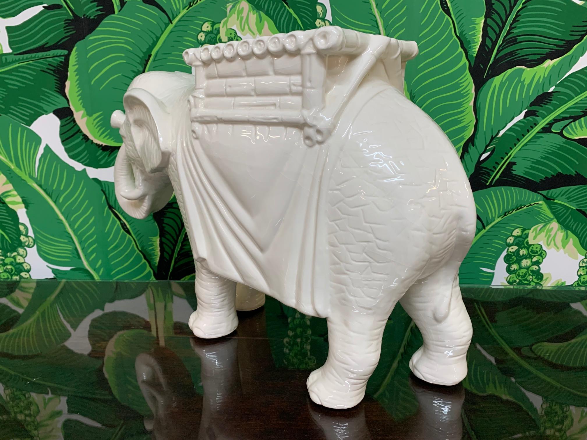 ceramic elephant garden statue