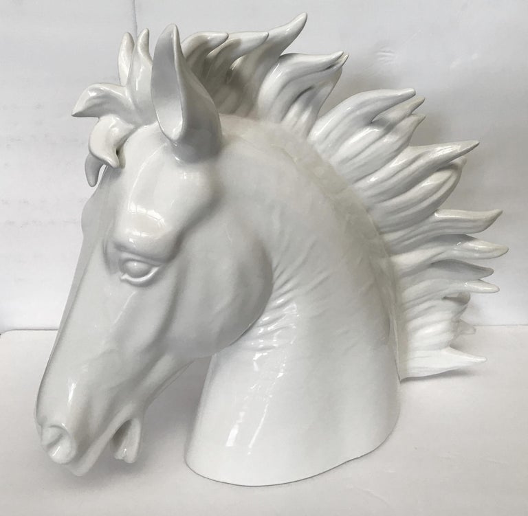 White Ceramic Horse Sculpture by Fabio Ltd at 1stDibs