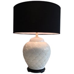 White Ceramic Lamp, circa 1970