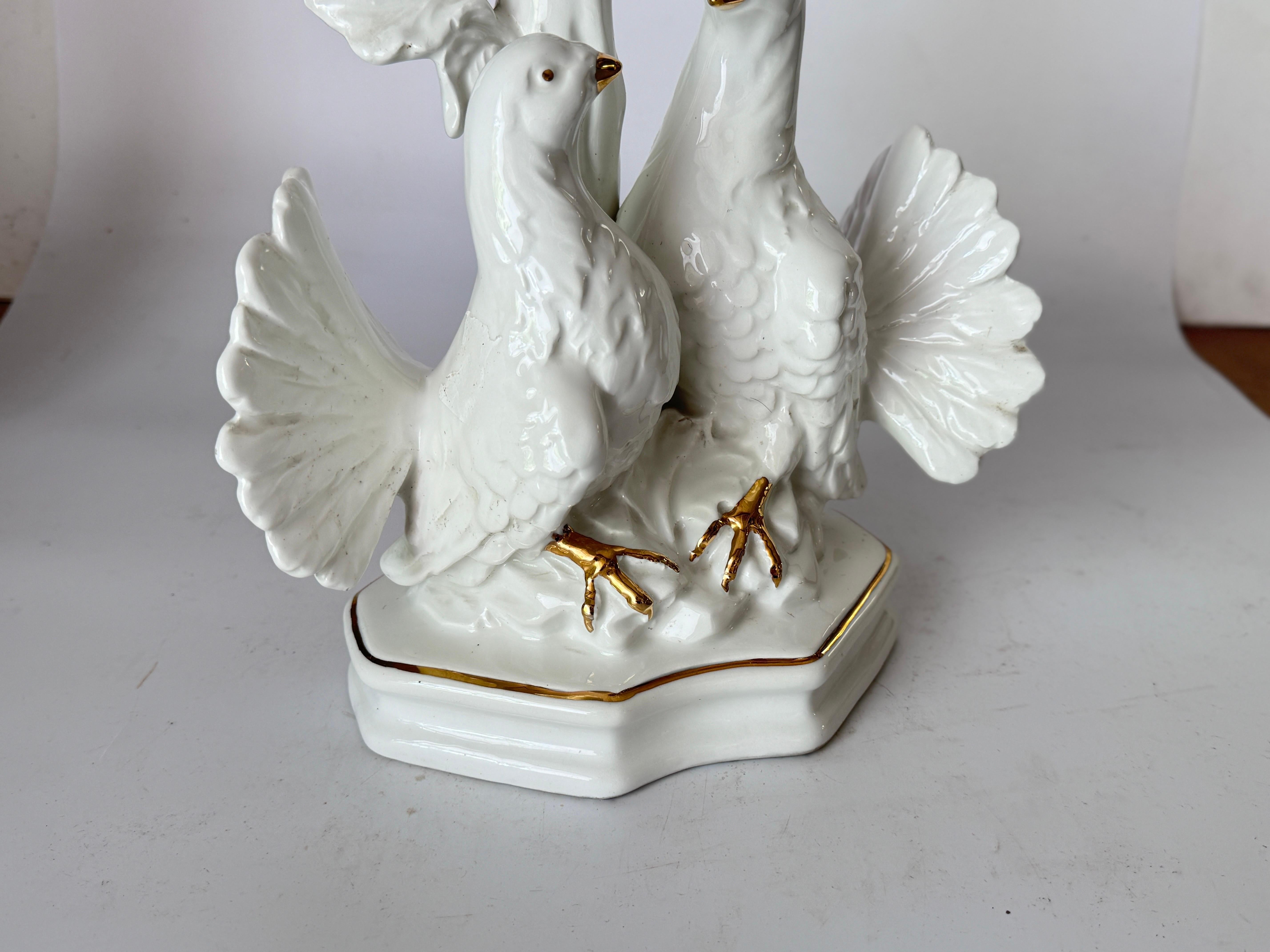 Weiße Keramiklampe Repräsentativ für Colombes Frankreich 20. im Angebot 5