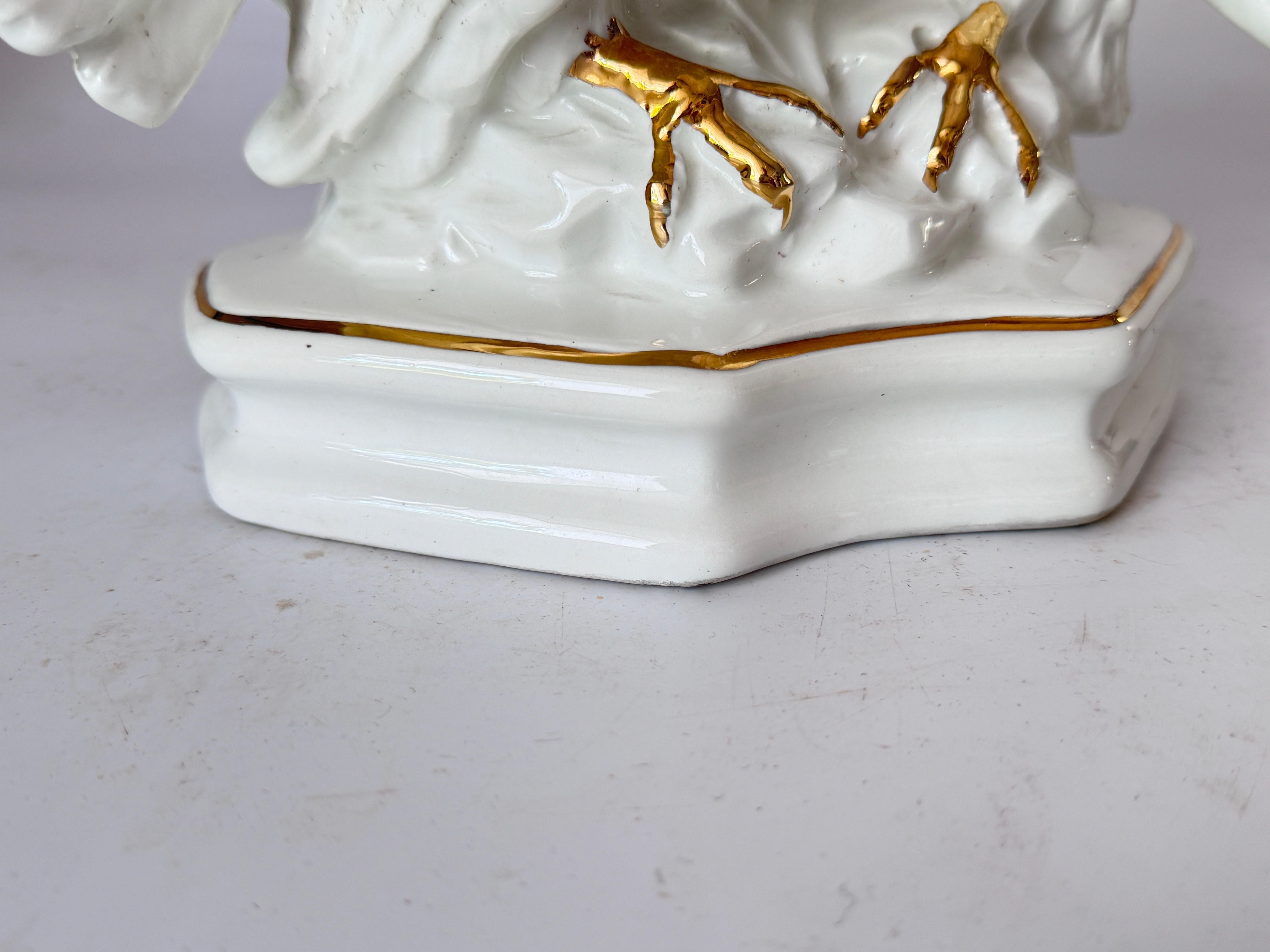 Weiße Keramiklampe Repräsentativ für Colombes Frankreich 20. im Angebot 1