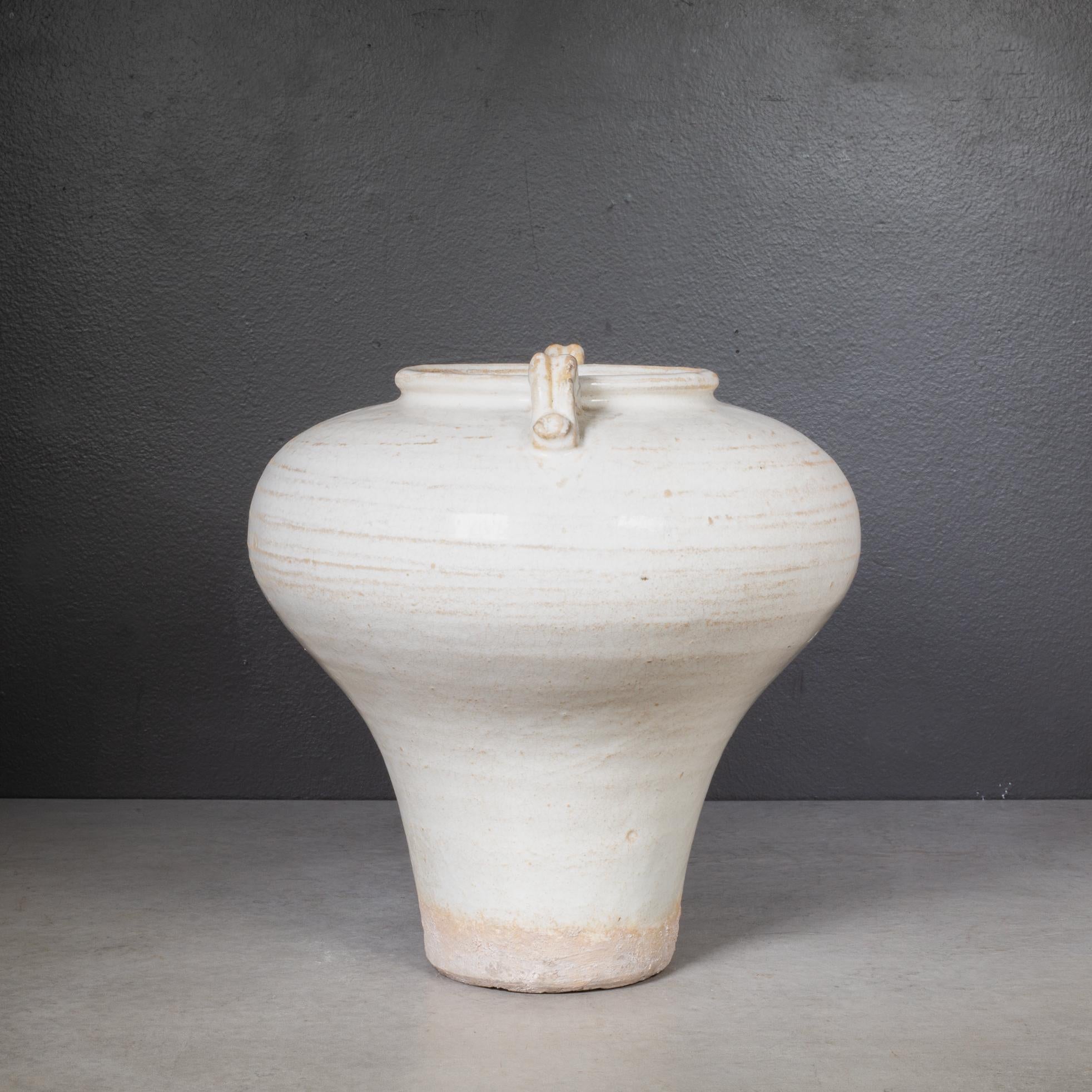 Vernissé Poterie de lait en céramique blanche avec poignées en vente