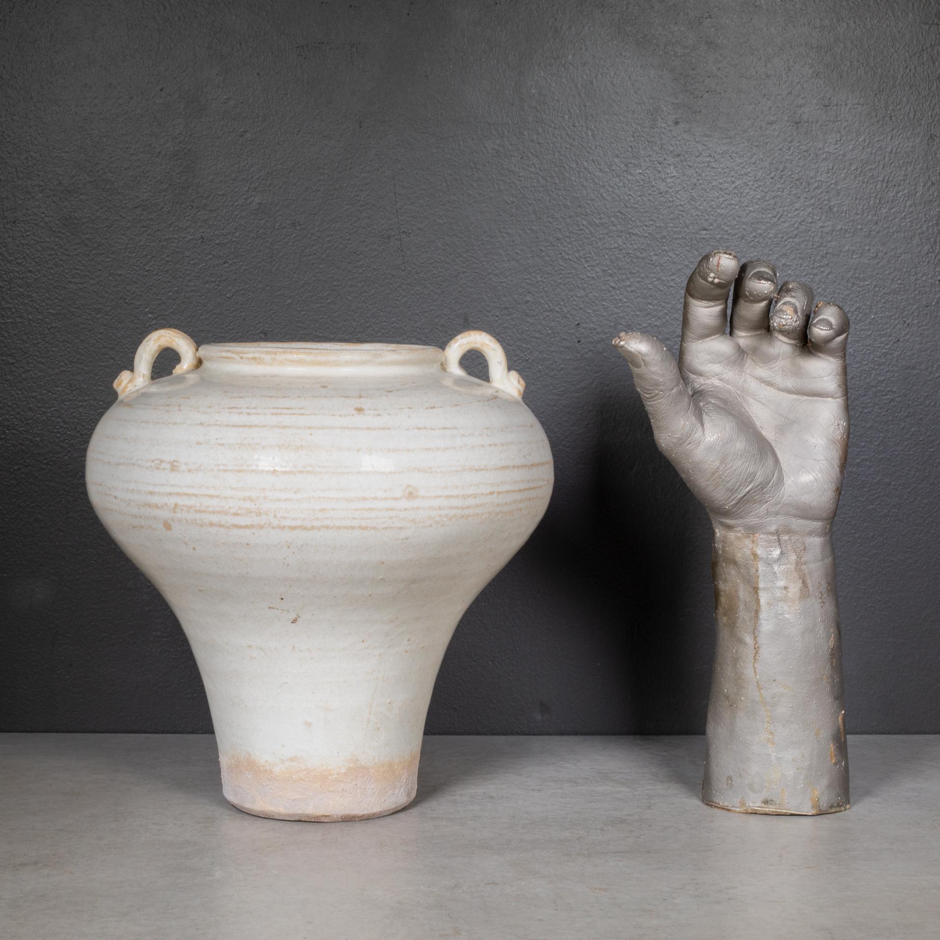 Poterie de lait en céramique blanche avec poignées en vente 2