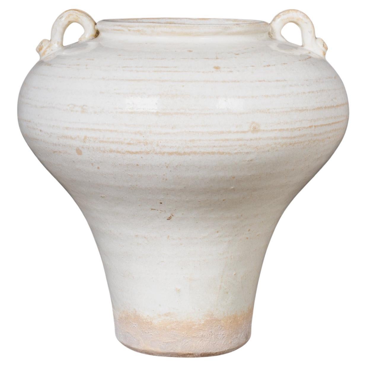 Poterie de lait en céramique blanche avec poignées