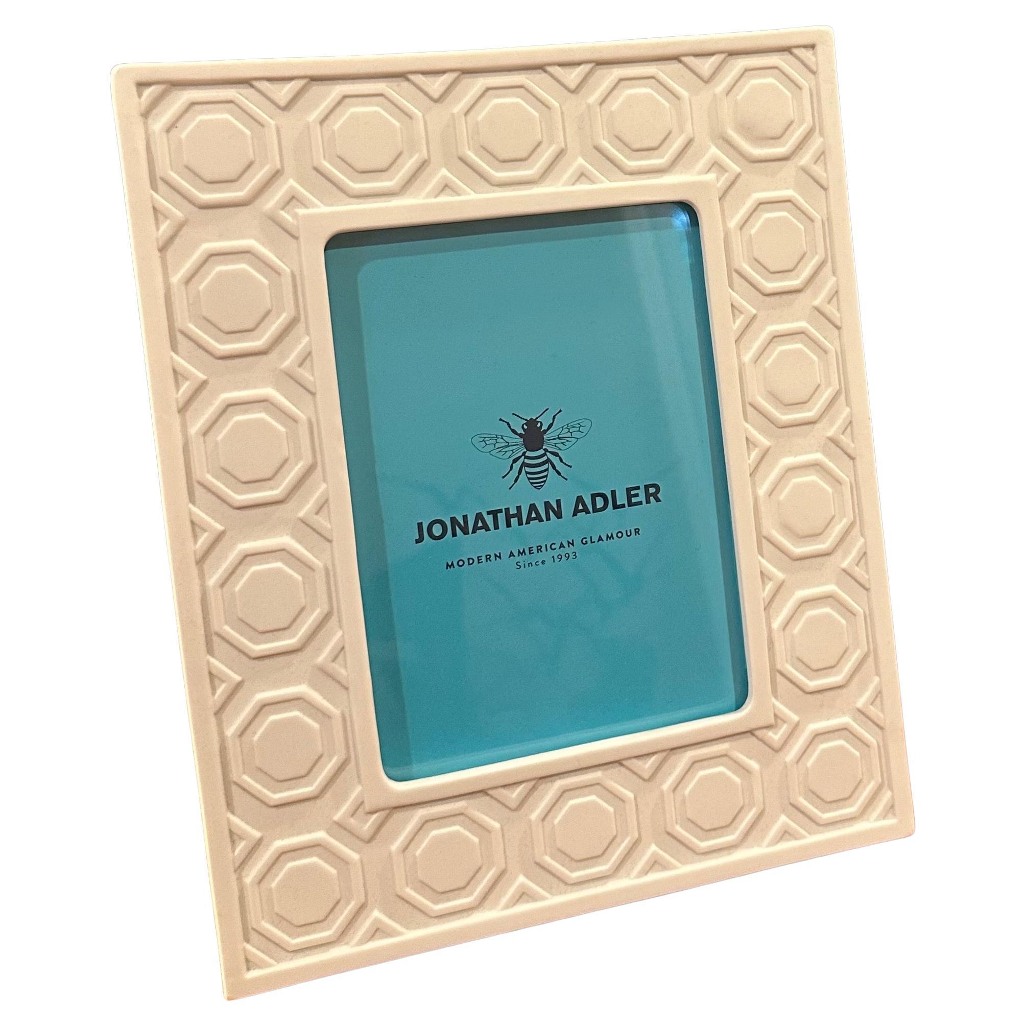 White Ceramic Picture Frame by Jonathan Adler - New in Box