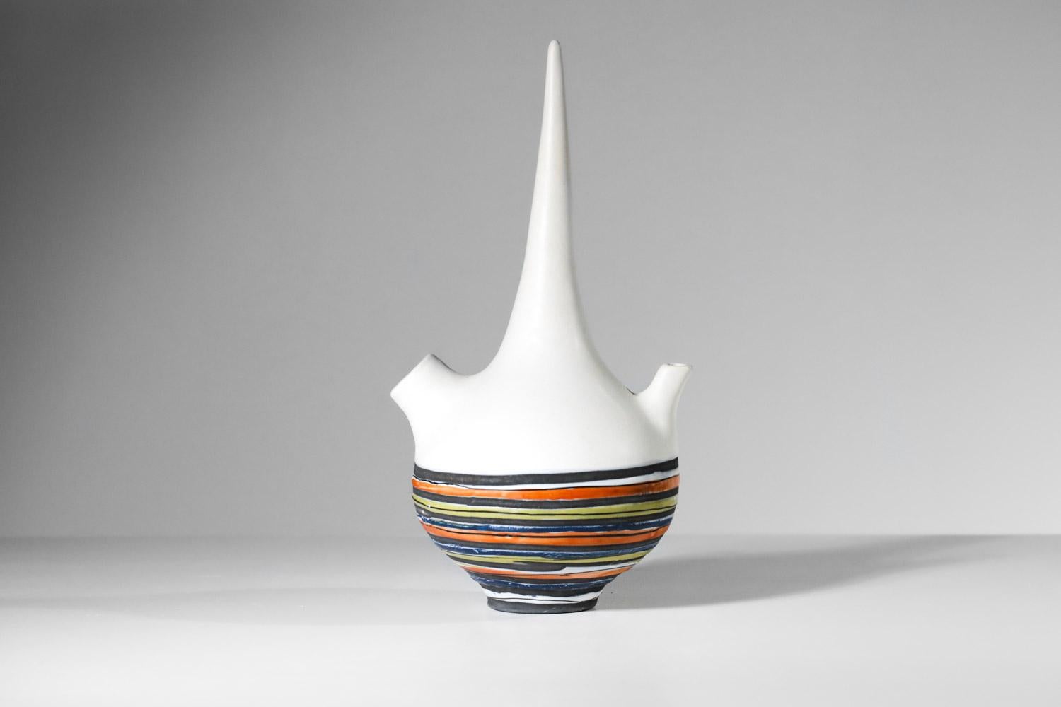 Mid-20th Century White ceramic pitcher 
