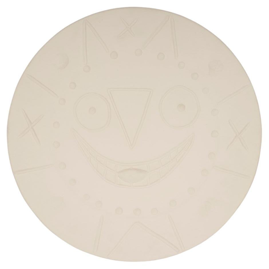 Pablo Picasso White Ceramic Plate 'Horologe À La Langue'