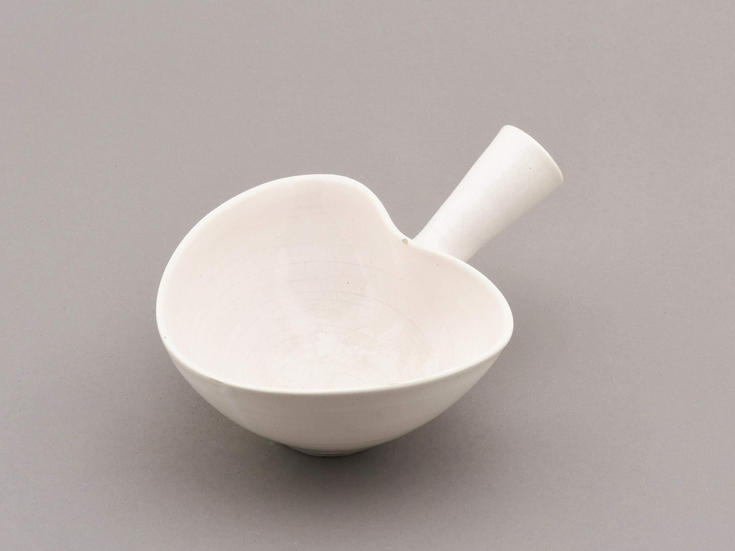 White Ceramic Saucer, Madoura, 1960s For Sale 3