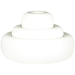 Centre de table en céramique blanche "Bombolo" d'Ambrogio Pozzi pour Ceram, '70-1