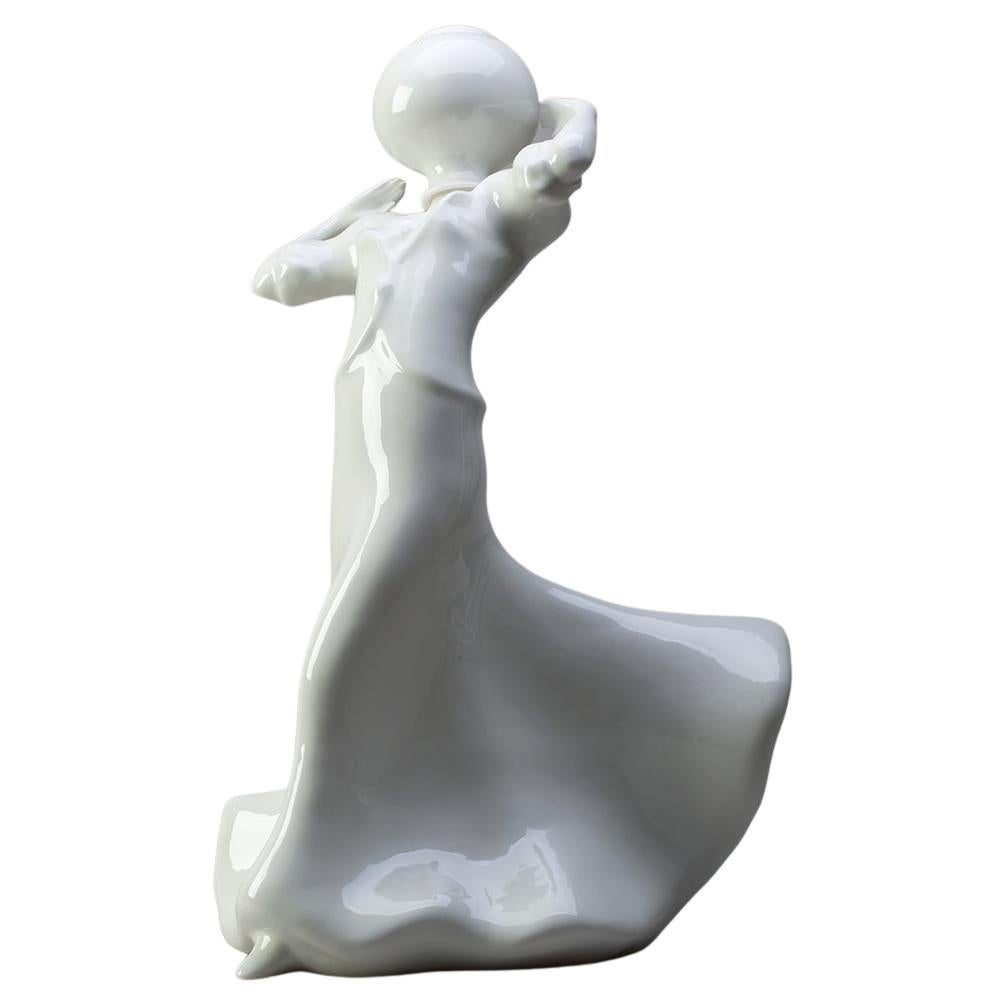 Weiße weiße Keramik-Skulptur von Andrea Salvatori Italien Zeitgenössisch, 21. Jahrhundert