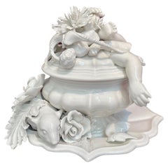 Weiße Keramik-Skulptur von Renzi & Reale, glasiertes Steingut  Italien Contemporary