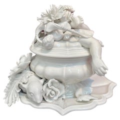 Sculpture en céramique blanche de Renzi & Reale, faïence émaillée Italie Contemporary