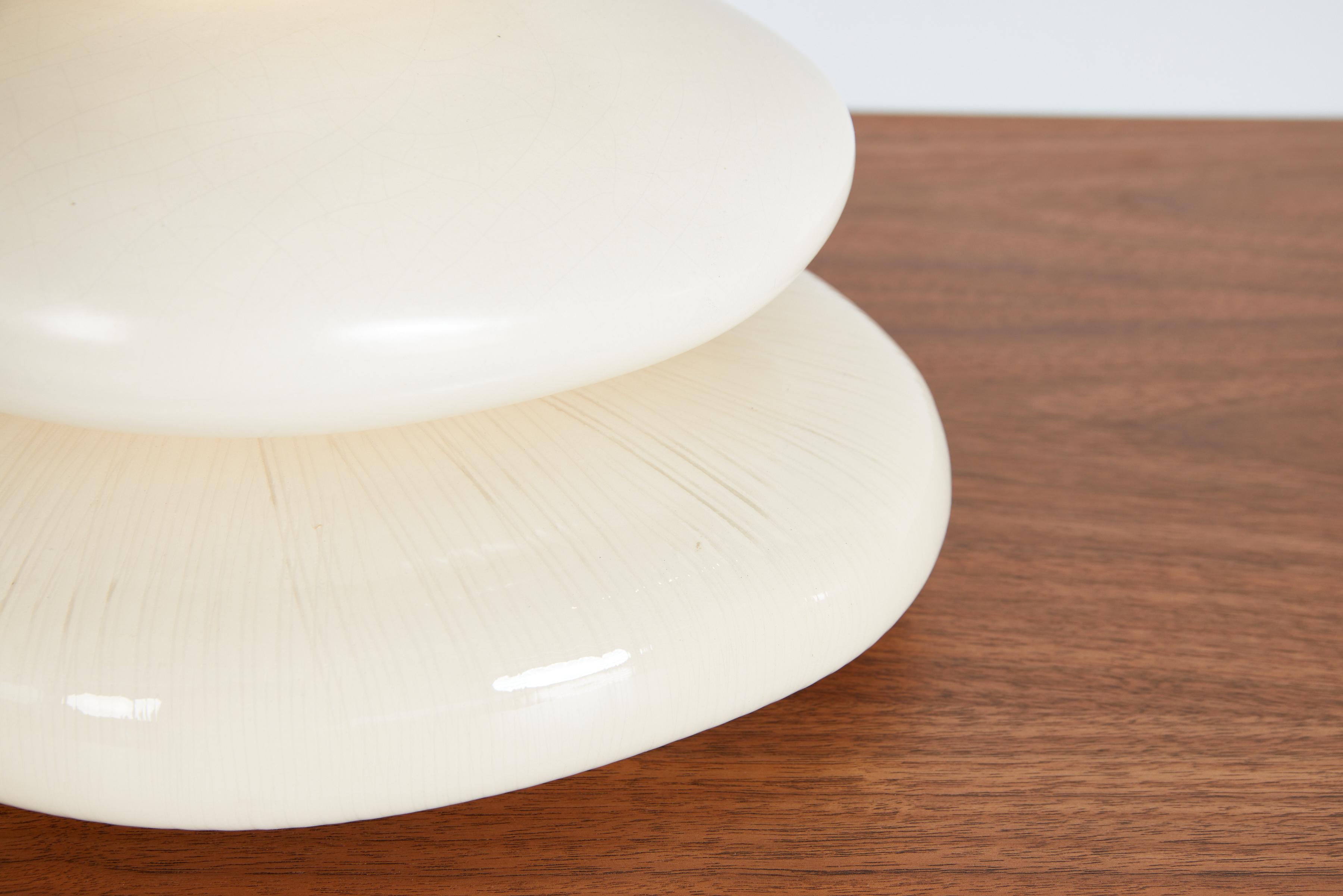Weiße Keramik-Tischlampe  im Angebot 11
