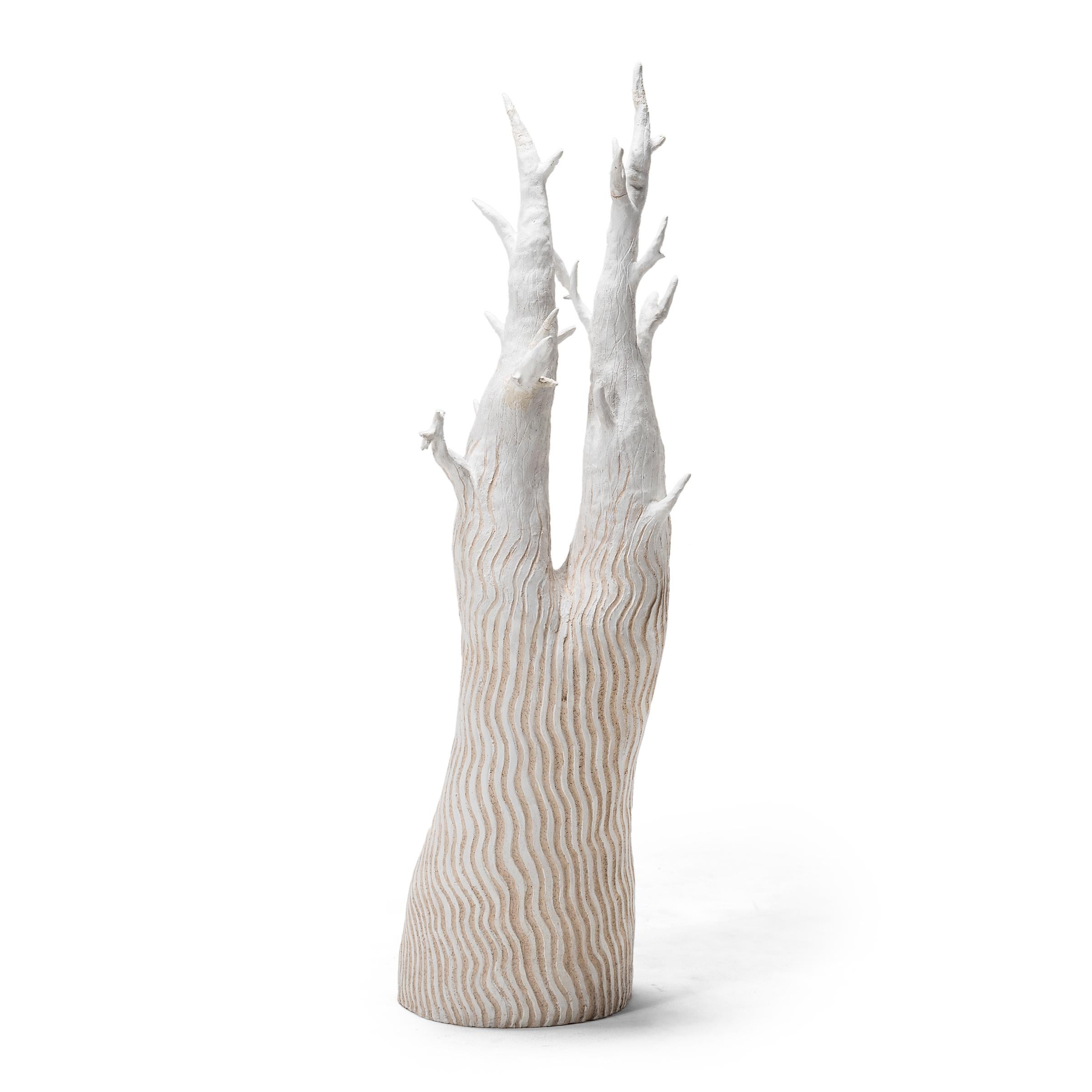 white tree sculpture