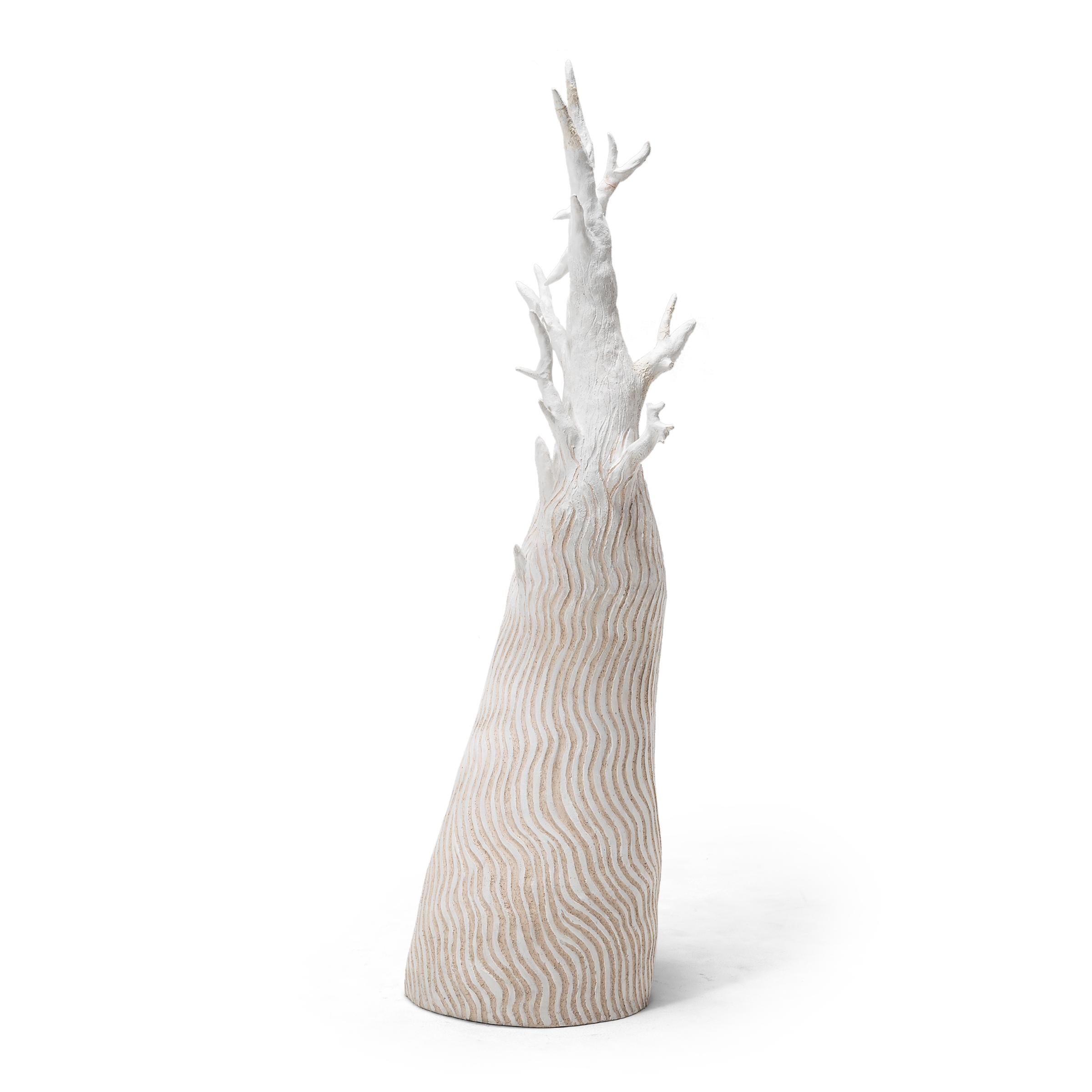 American White Ceramic Tree Sculpture