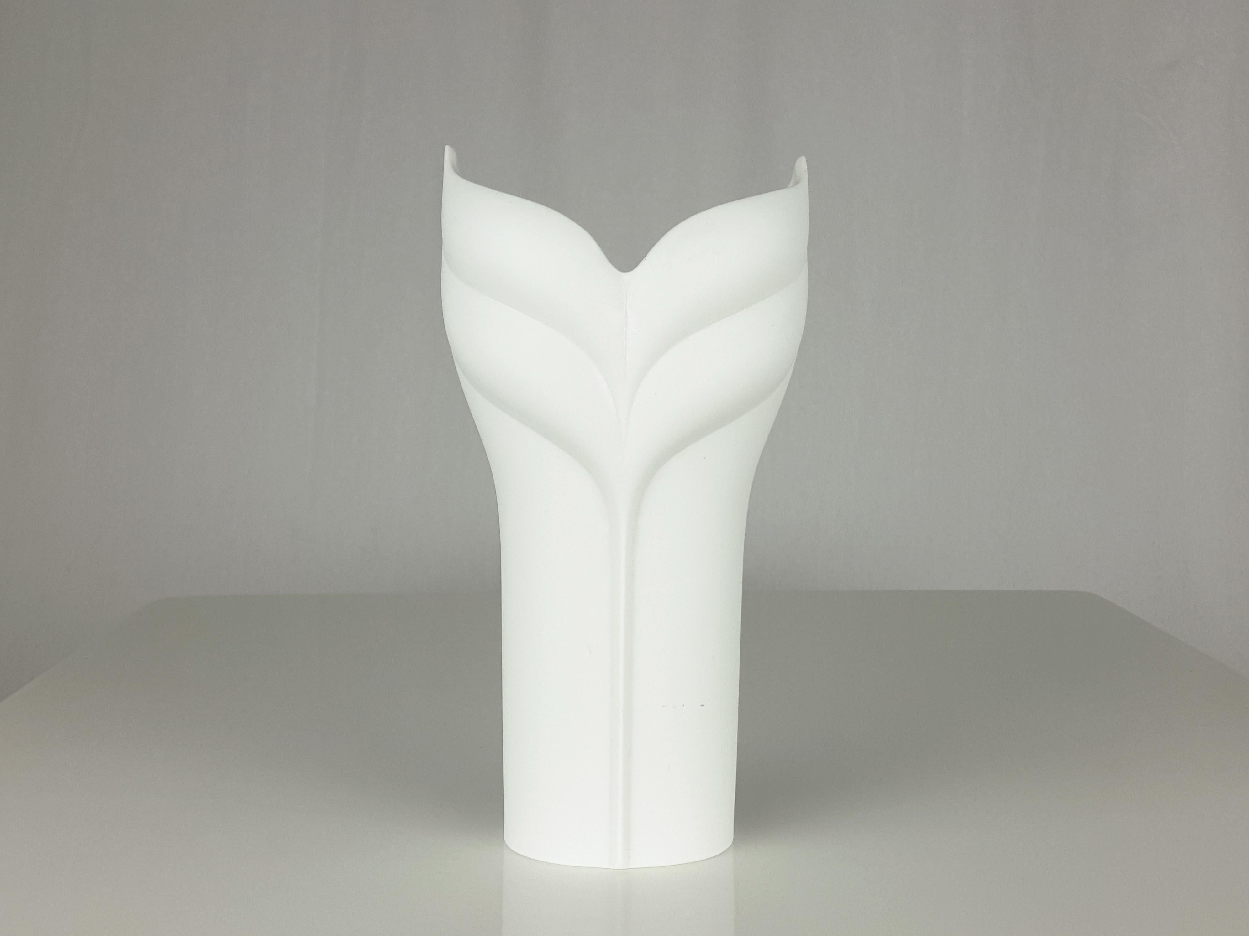 Space Age White Ceramic Vase by Rosenthal, 1960s For Sale