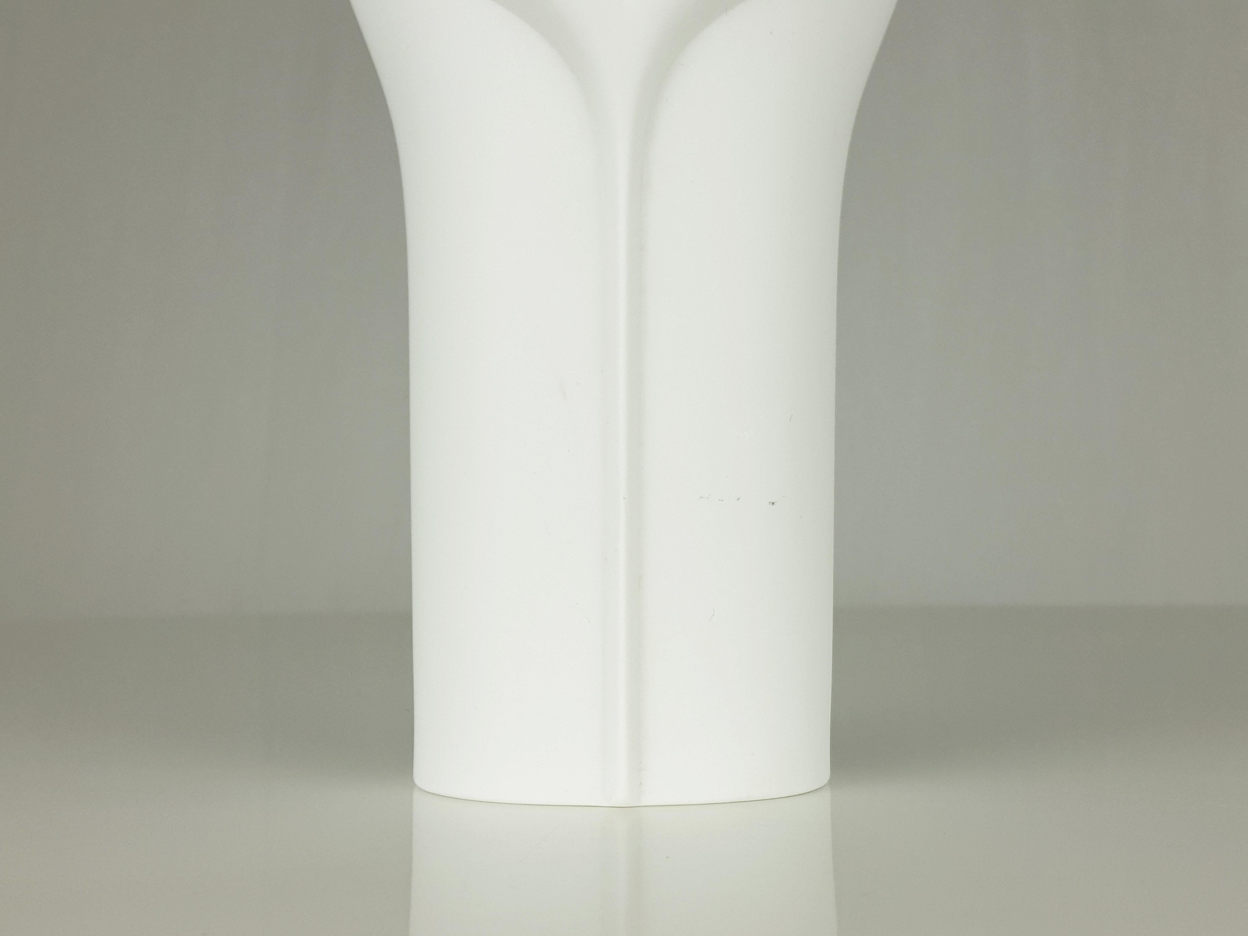 German White Ceramic Vase by Rosenthal, 1960s For Sale