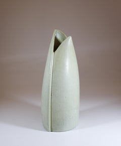 Vaso in ceramica bianca, Endive, Stig Lindberg, Gustavsberg - Scandinavia, metà del secolo scorso