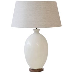 Vintage White Ceramic Vase Lamp
