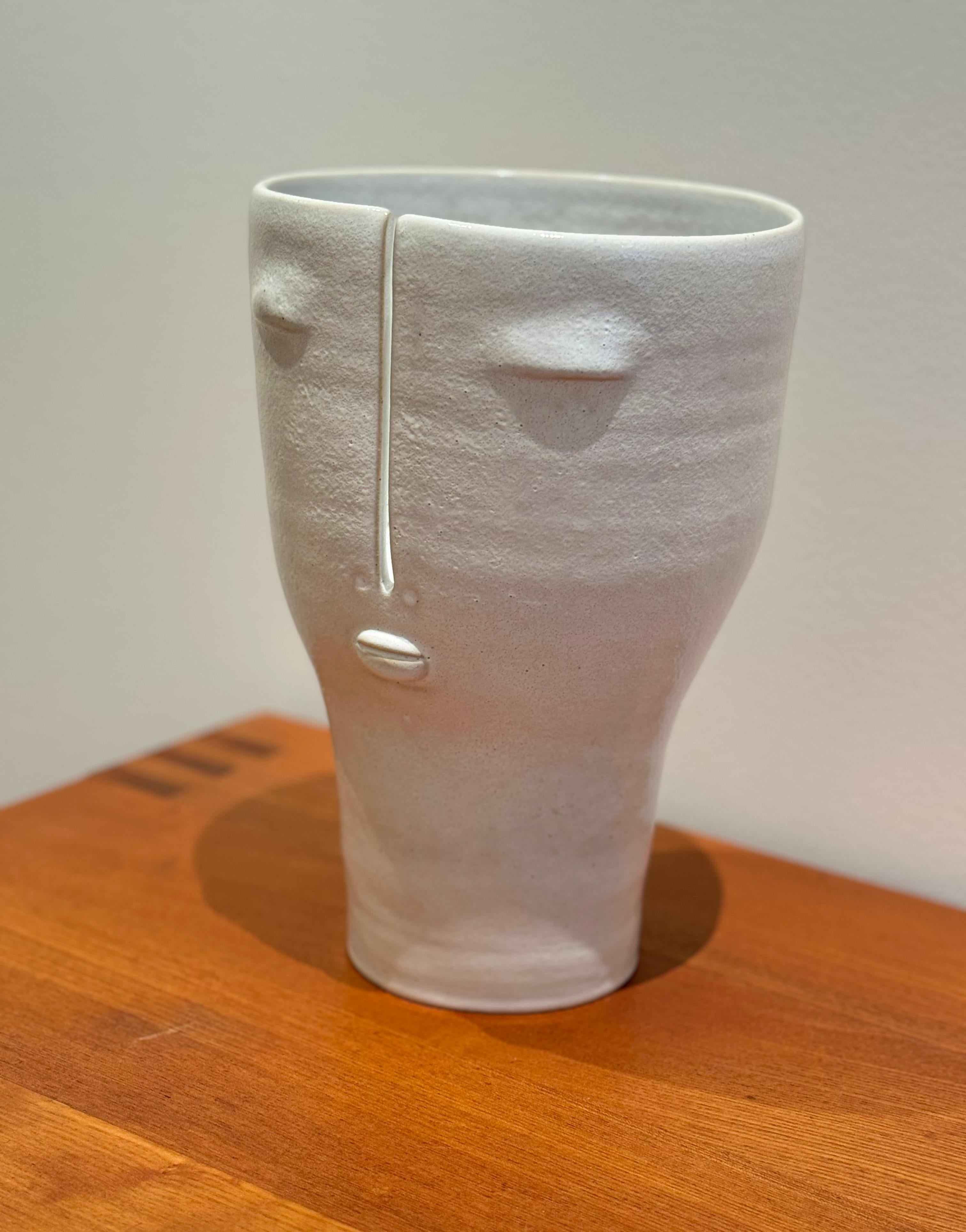 Vase en céramique blanche 