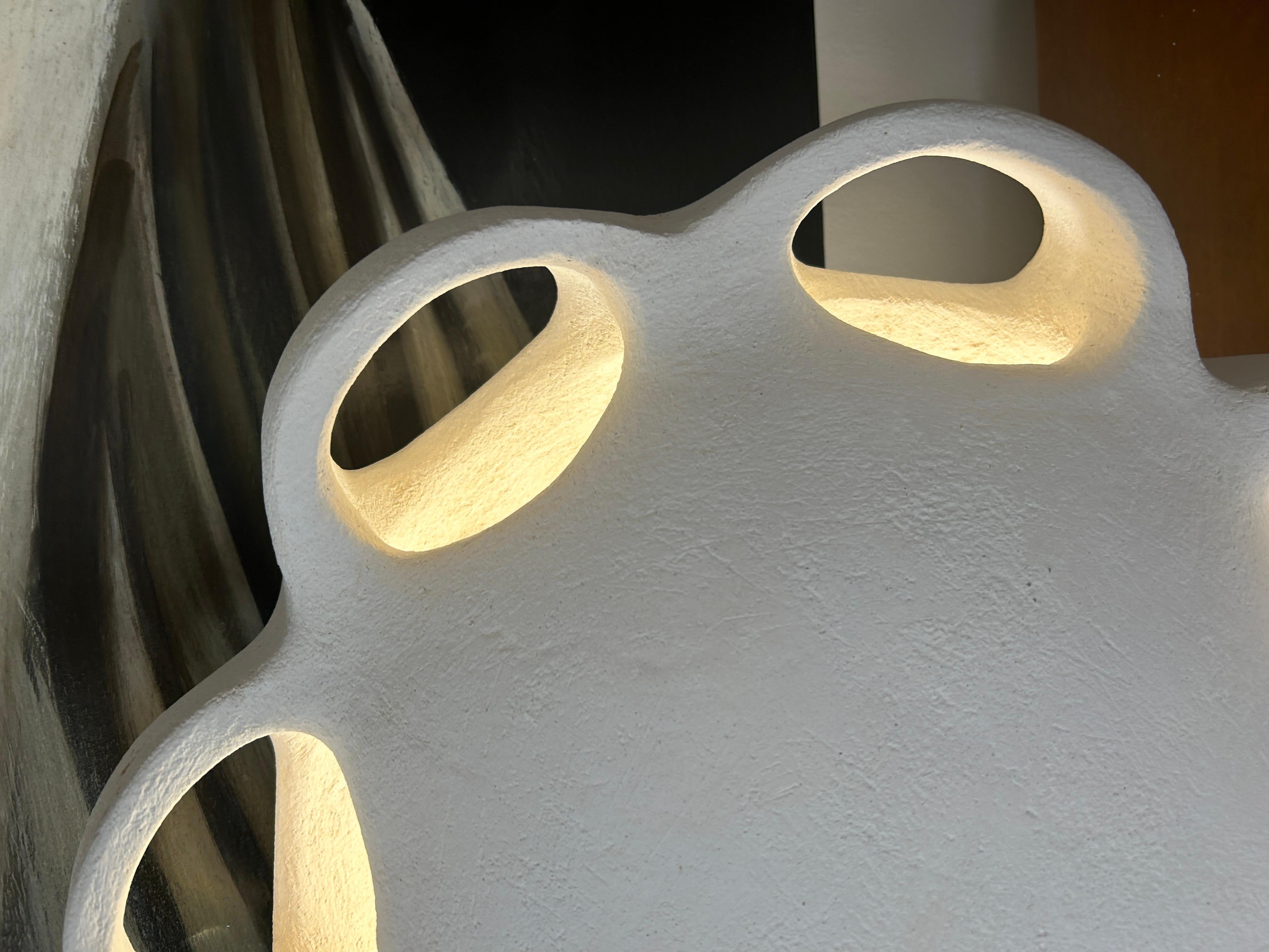French White Ceramic wall lamp, Model HOKA Kseniya Kravtsova 2023 For Sale