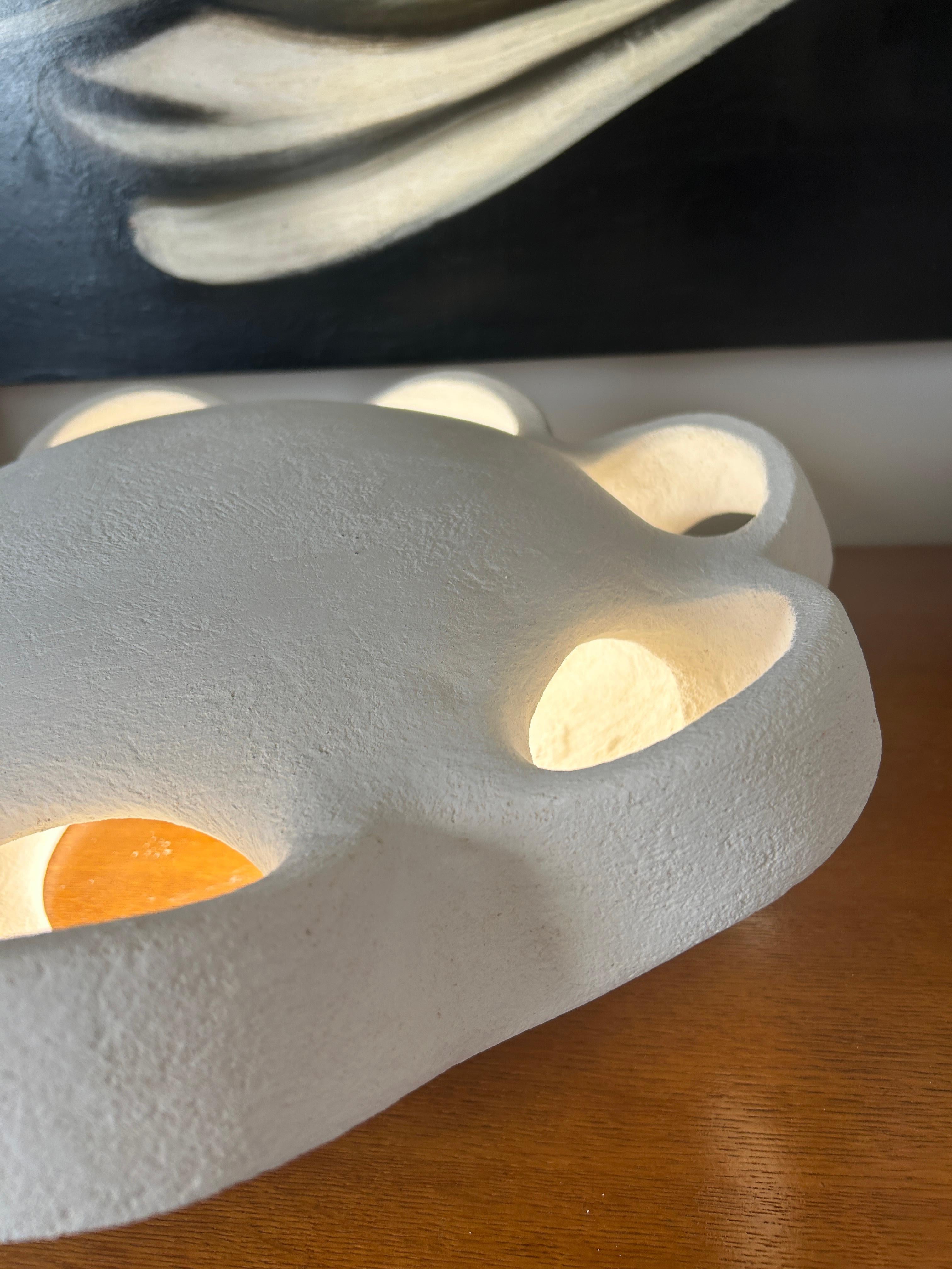 White Ceramic wall lamp, Model HOKA Kseniya Kravtsova 2023 For Sale 1