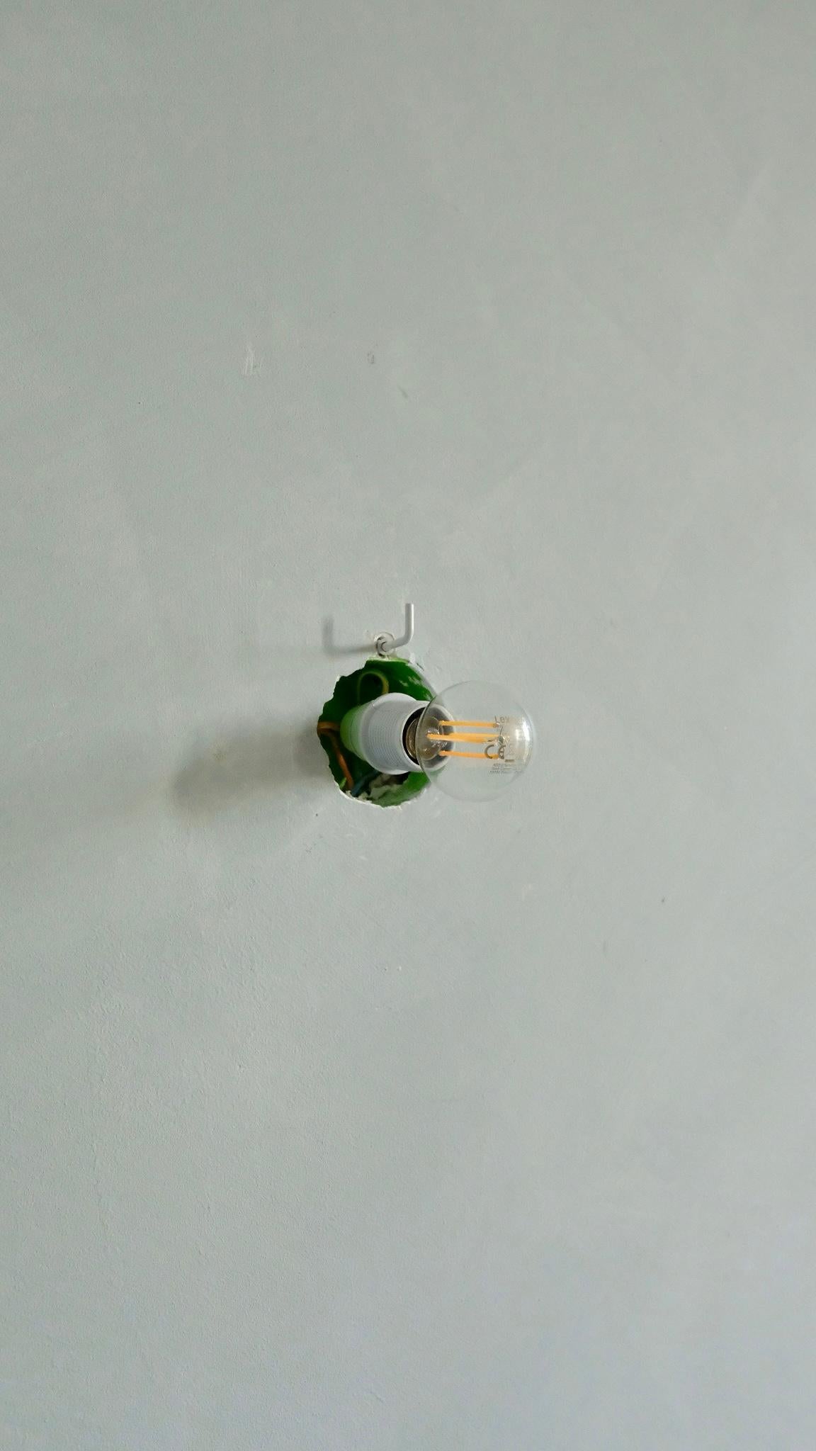 White contemporary Ceramic Wall Light Made of local Clay, natural pigments 10