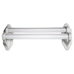 Barra de cerámica blanca de pared para dos toallas