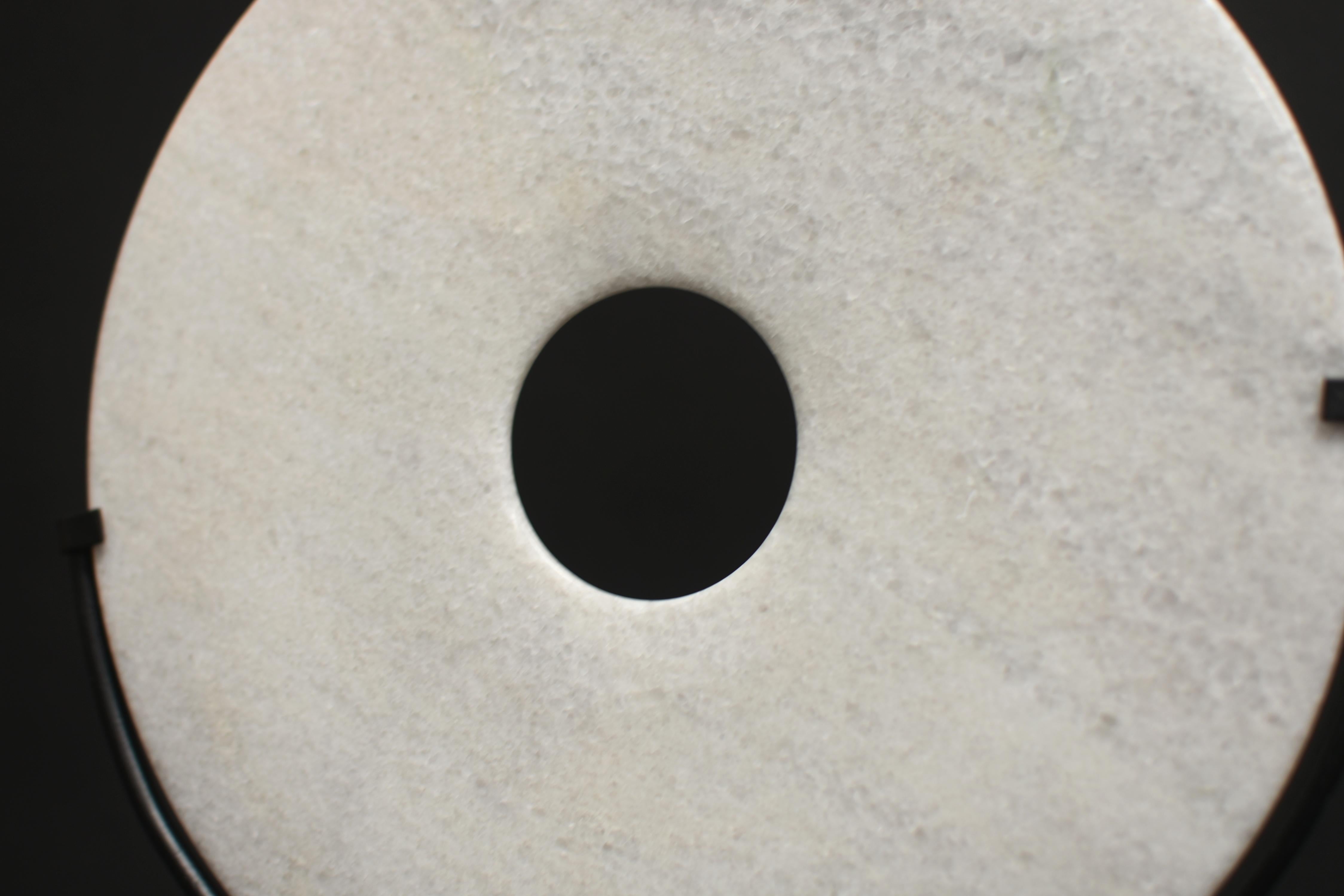 White Ceremonial Granite Bi Disc For Sale 4