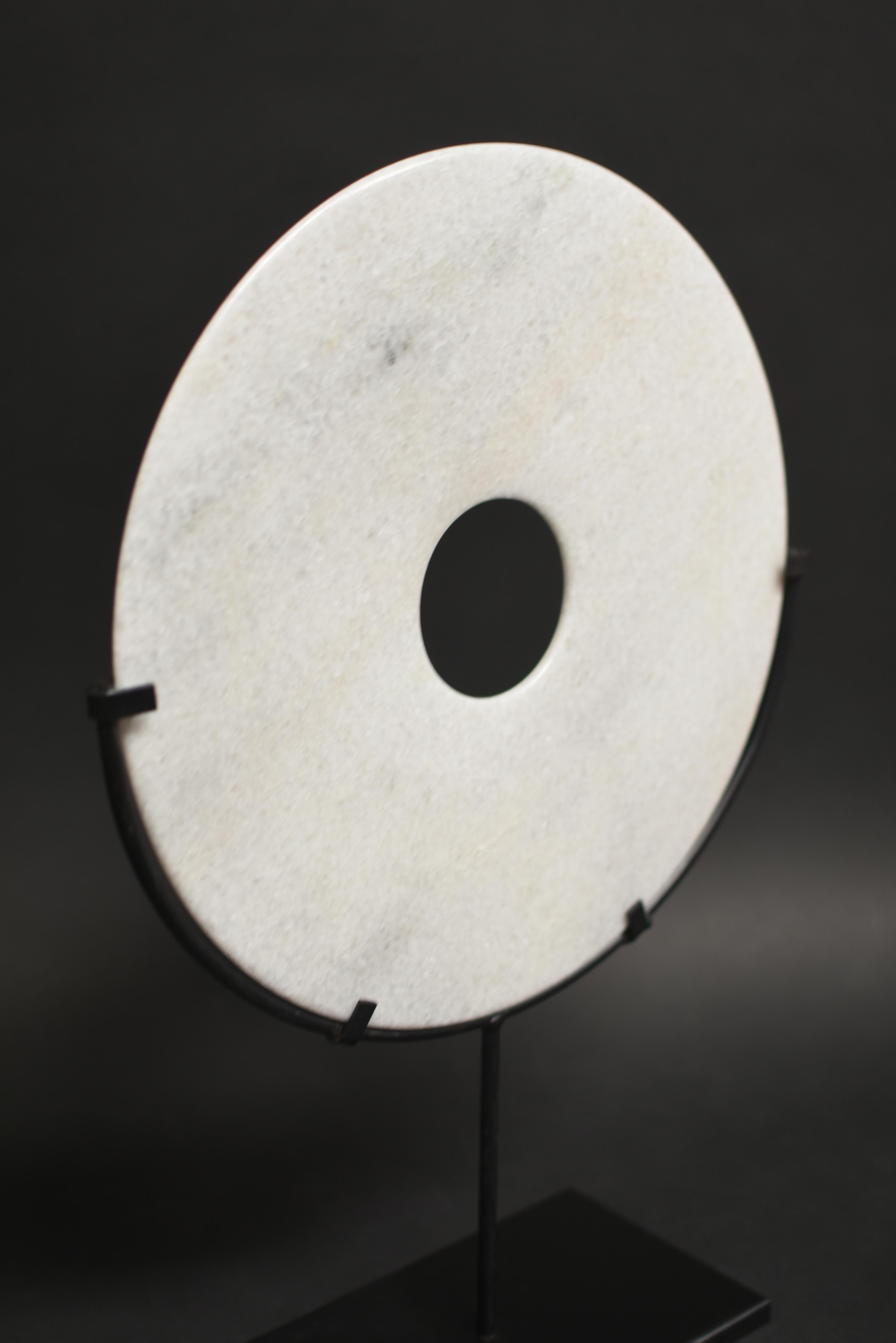 White Ceremonial Granite Bi Disc For Sale 6