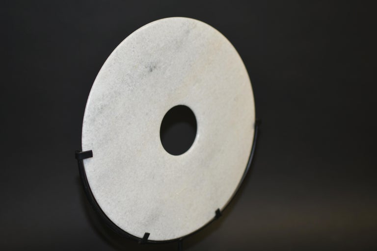 Steel White Ceremonial Granite Bi Disc For Sale