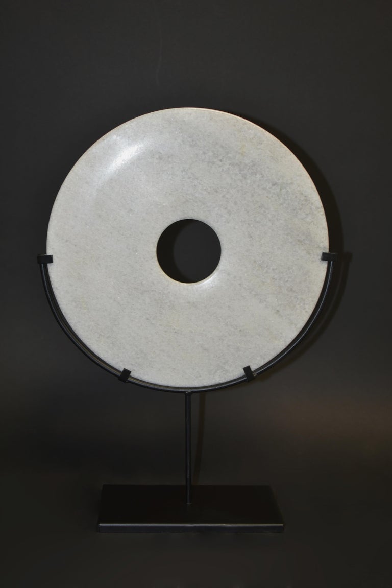 White Ceremonial Granite Bi Disc For Sale 1