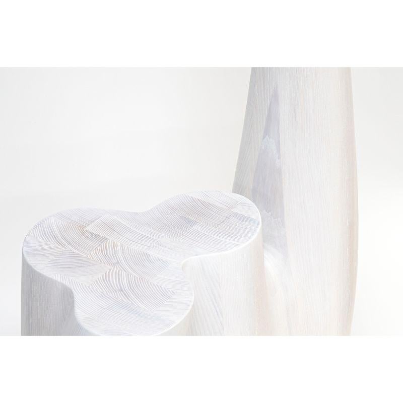 Polished White Chair & Bench, Marine Biology Series by Son Tae Seon